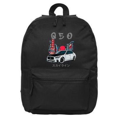Jdm Q50 Car Lover Enthusiast Skyline 16 in Basic Backpack