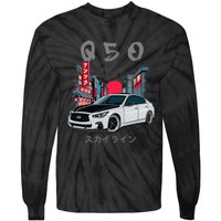 Jdm Q50 Car Lover Enthusiast Skyline Tie-Dye Long Sleeve Shirt