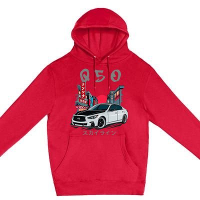 Jdm Q50 Car Lover Enthusiast Skyline Premium Pullover Hoodie