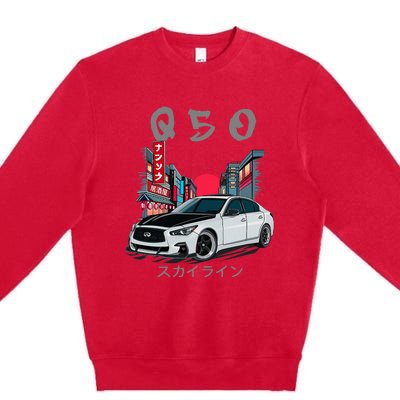 Jdm Q50 Car Lover Enthusiast Skyline Premium Crewneck Sweatshirt