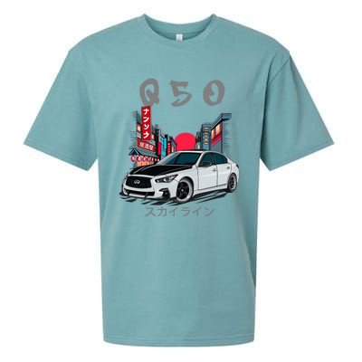 Jdm Q50 Car Lover Enthusiast Skyline Sueded Cloud Jersey T-Shirt