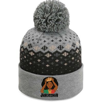 Juneteenth Queen Female The Baniff Cuffed Pom Beanie