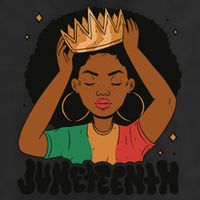 Juneteenth Queen Female 7 Panel Mesh Trucker Snapback Hat