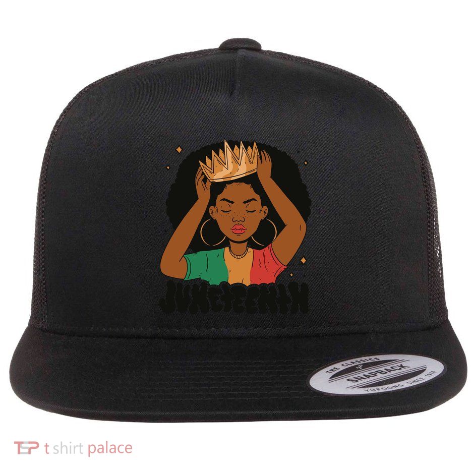 Juneteenth Queen Female Flat Bill Trucker Hat