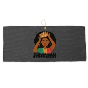 Juneteenth Queen Female Large Microfiber Waffle Golf Towel