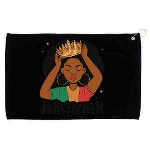 Juneteenth Queen Female Grommeted Golf Towel