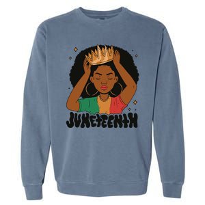 Juneteenth Queen Female Garment-Dyed Sweatshirt