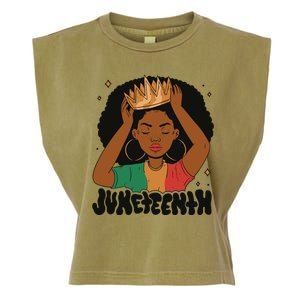 Juneteenth Queen Female Garment-Dyed Women's Muscle Tee