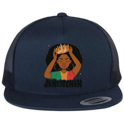 Juneteenth Queen Female Flat Bill Trucker Hat