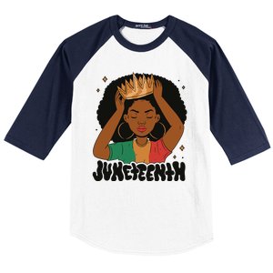 Juneteenth Queen Female Baseball Sleeve Shirt