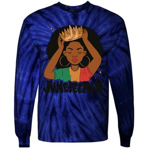 Juneteenth Queen Female Tie-Dye Long Sleeve Shirt