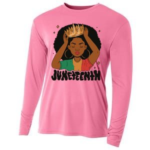 Juneteenth Queen Female Cooling Performance Long Sleeve Crew