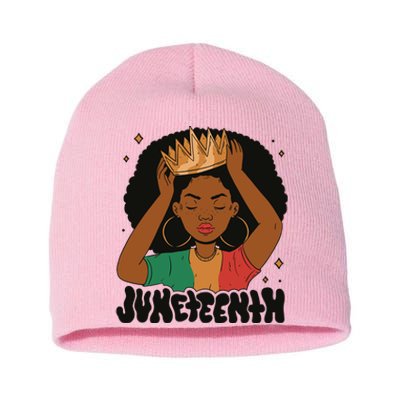 Juneteenth Queen Female Short Acrylic Beanie