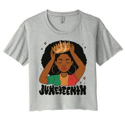 Juneteenth Queen Female Women's Crop Top Tee