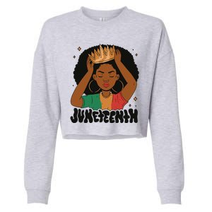 Juneteenth Queen Female Cropped Pullover Crew