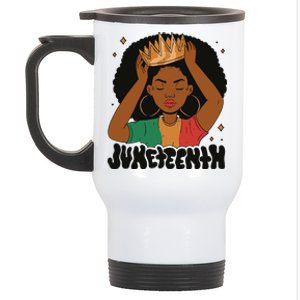 Juneteenth Queen Female Stainless Steel Travel Mug