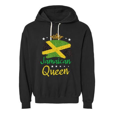 Jamaican Queen for a National Flag Design Jamaica Garment-Dyed Fleece Hoodie