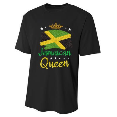 Jamaican Queen for a National Flag Design Jamaica Performance Sprint T-Shirt