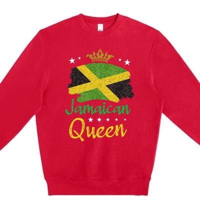 Jamaican Queen for a National Flag Design Jamaica Premium Crewneck Sweatshirt