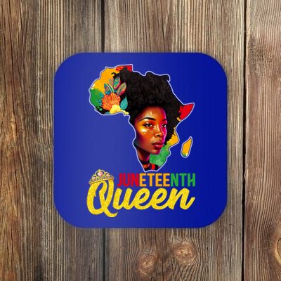 Juneteenth Queen Melanin Cute Black Magic Gift Coaster