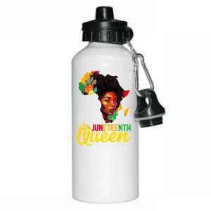 Juneteenth Queen Melanin Cute Black Magic Gift Aluminum Water Bottle