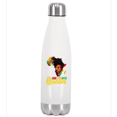 Juneteenth Queen Melanin Cute Black Magic Gift Stainless Steel Insulated Water Bottle