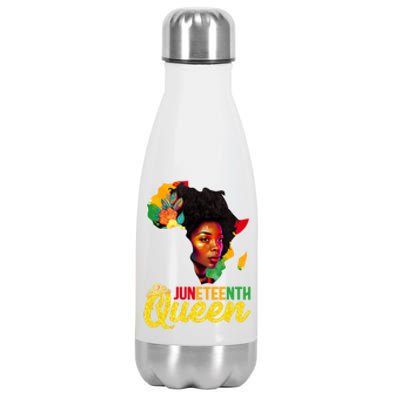 Juneteenth Queen Melanin Cute Black Magic Gift Stainless Steel Insulated Water Bottle