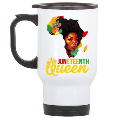 Juneteenth Queen Melanin Cute Black Magic Gift Stainless Steel Travel Mug