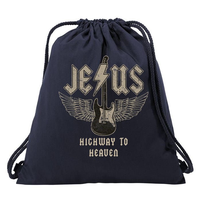 Jesus Rock And Roll Christian Music Worship Bible Verse Drawstring Bag