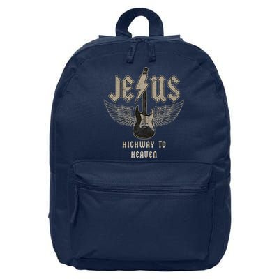 Jesus Rock And Roll Christian Music Worship Bible Verse 16 in Basic Backpack