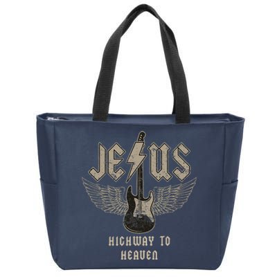 Jesus Rock And Roll Christian Music Worship Bible Verse Zip Tote Bag