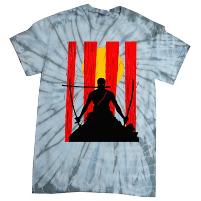 Japanese Retro Art Zoro Anime Tie-Dye T-Shirt