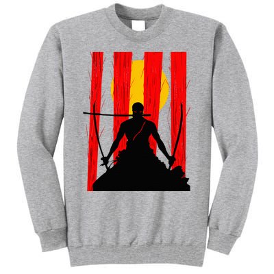 Japanese Retro Art Zoro Anime Tall Sweatshirt