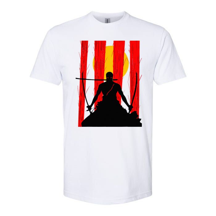 Japanese Retro Art Zoro Anime Softstyle® CVC T-Shirt