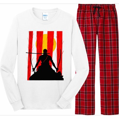 Japanese Retro Art Zoro Anime Long Sleeve Pajama Set