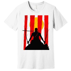 Japanese Retro Art Zoro Anime Premium T-Shirt