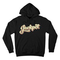 Jackpot Retro Art Baseball Font Vintage Hoodie