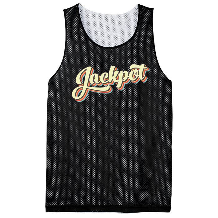 Jackpot Retro Art Baseball Font Vintage Mesh Reversible Basketball Jersey Tank