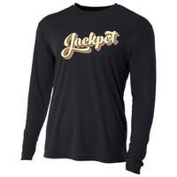 Jackpot Retro Art Baseball Font Vintage Cooling Performance Long Sleeve Crew