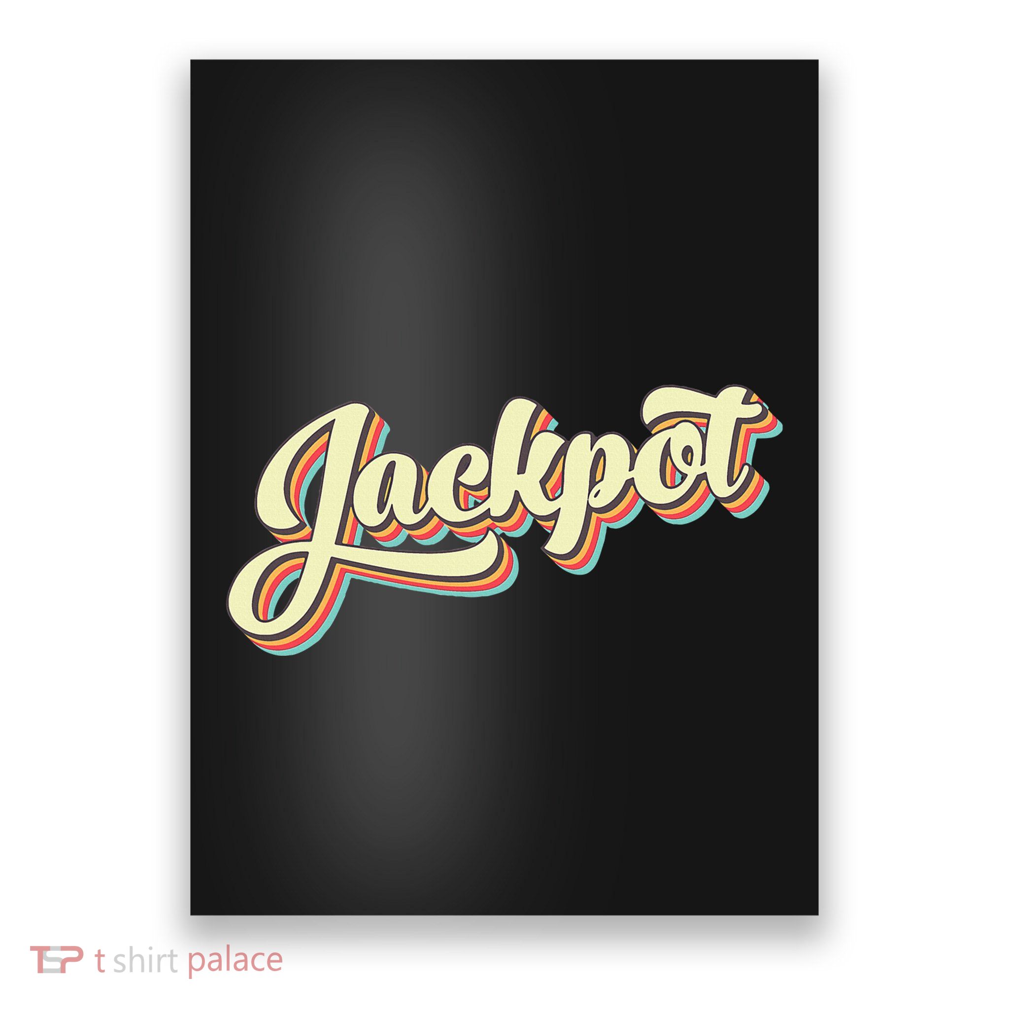 Jackpot Retro Art Baseball Font Vintage Poster