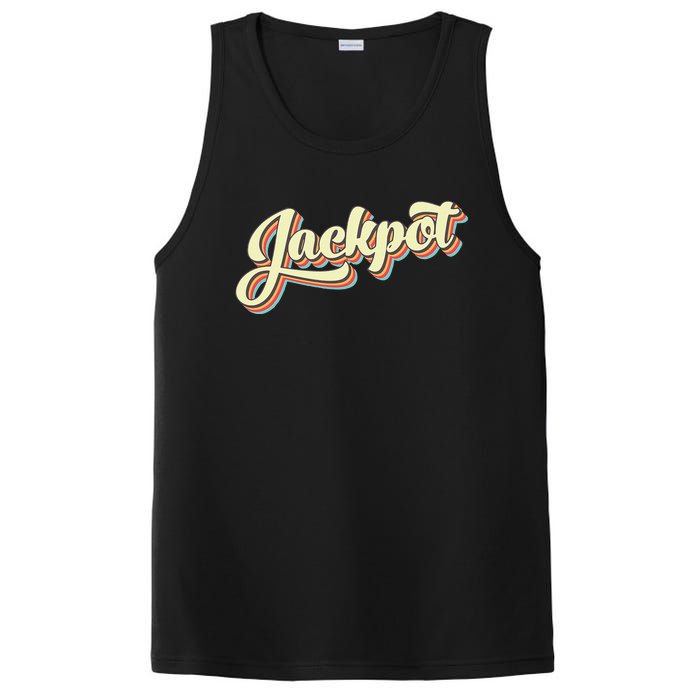 Jackpot Retro Art Baseball Font Vintage PosiCharge Competitor Tank