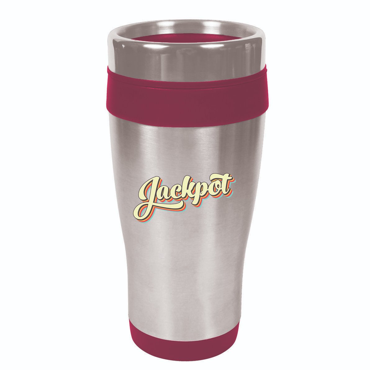 Jackpot Retro Art Baseball Font Vintage 16oz Travel Tumbler