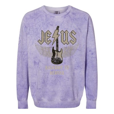 Jesus Rock And Roll Christian Music Worship Bible Verse Colorblast Crewneck Sweatshirt