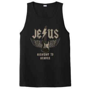 Jesus Rock And Roll Christian Music Worship Bible Verse PosiCharge Competitor Tank