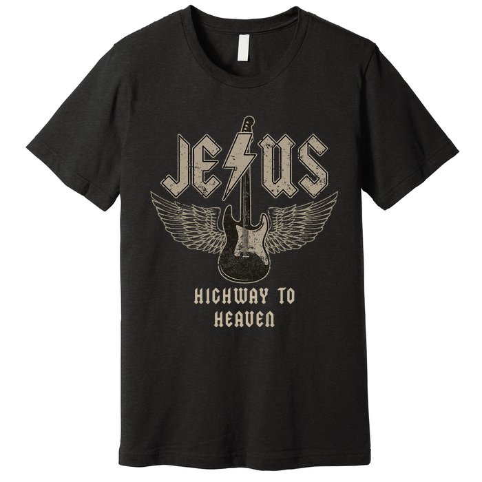 Jesus Rock And Roll Christian Music Worship Bible Verse Premium T-Shirt