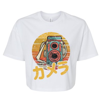 Japanese Retro Analog Slr Vintage Film Dslr Photo Camera Great Gift Bella+Canvas Jersey Crop Tee