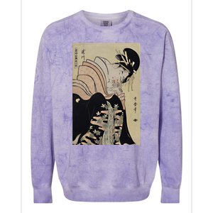 Japanese Retro Artwork Takigawa From The Teagifthouse Art Cool Gift Colorblast Crewneck Sweatshirt