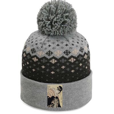 Japanese Retro Artwork Takigawa From The Teagifthouse Art Cool Gift The Baniff Cuffed Pom Beanie