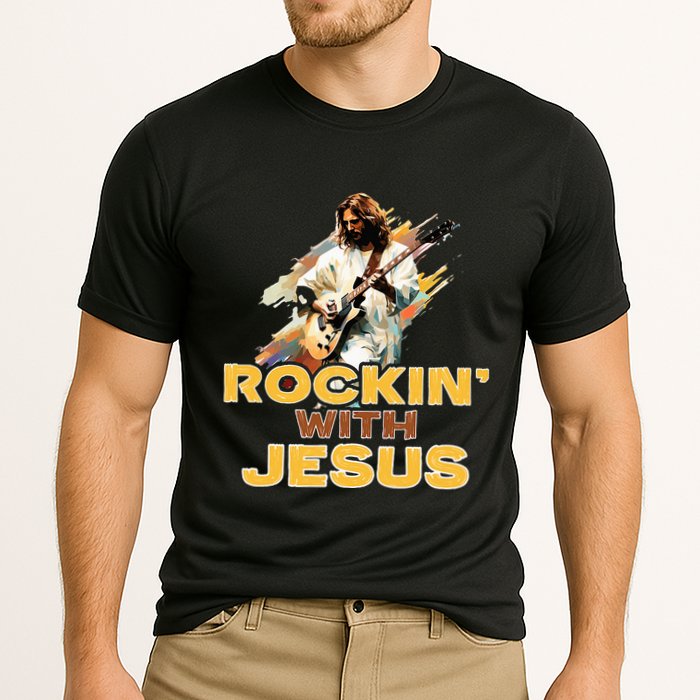Jesus Rock And Roll Jesus Is King Meme Performance Shirt