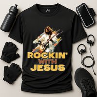 Jesus Rock And Roll Jesus Is King Meme Performance Shirt